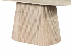 Vente-unique Mesa de comedor para 8 personas de mármol artificial - Efecto travertino - TIFULI Beige Online