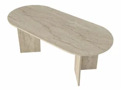 Mesa de comedor para 8 personas - Efecto travertino - TOPANIA^Vente-unique Sale