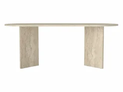 Mesa de comedor para 8 personas - Efecto travertino - TOPANIA^Vente-unique Sale
