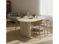 ADEC Mesa Extensible|Mesa De Comedor|Mesa de comedor Pietra diseño extensible 75x150-190-230x90 cm