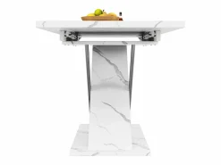 Mesa de comedor rectangular extensible para 4-6 personas, tapa chapada en mármol con patas en forma de X - 118/157x75x76,4cm^Hauss Spole Outlet