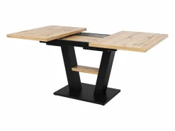 Mesa de comedor rectangular - Mesa de comedor con espacio de almacenamiento y tablero de madera - retráctil - para cocina y sala de estar^ Outlet