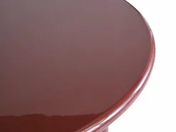 Vente-unique Mesa de comedor redonda para 4 personas de MDF - Burdeos - LUKAVO Granate