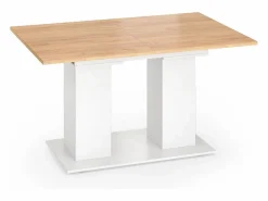 Vicco Mesa Extensible|Mesa de comedor roble blanco/dorado 180x90x76 dix