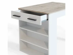 Mesa de comedor sonoma/blanco 67x100x77.5 repose^Vicco New