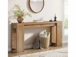 Tribesigns Mesa de Consola 160 x 29,5 x 85 cm, Mesa auxiliar, Mesa de Pasillo, Mesa Baja para pequeños espacios Color natural claro Outlet