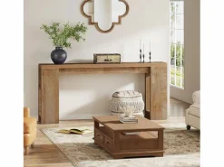 Tribesigns Mesa de Consola 160 x 29,5 x 85 cm, Mesa auxiliar, Mesa de Pasillo, Mesa Baja para pequeños espacios Color natural claro Outlet