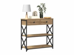 Clicnbuy Consola|Mesa de Consola con cajón Roble artisan 75 x 28 x 75 cm
