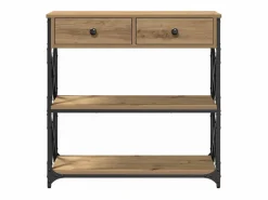 Clicnbuy Consola|Mesa de Consola con cajón Roble artisan 75 x 28 x 75 cm