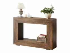 Mesa de Consola de Entrada, 120 x 30 x 83,5 cm, Mesa Auxiliar, Marrón Rústico^Tribesigns New
