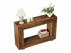 Mesa de Consola de Entrada, 120 x 30 x 83,5 cm, Mesa Auxiliar, Marrón Rústico^Tribesigns New
