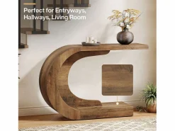 Tribesigns Consola|Mesa de consola, Mesa de comedor vintage, 110 x 35 x 75 cm, Mueble de consola para la entrada