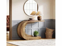 Tribesigns Consola|Mesa de consola, Mesa de comedor vintage, 110 x 35 x 75 cm, Mueble de consola para la entrada