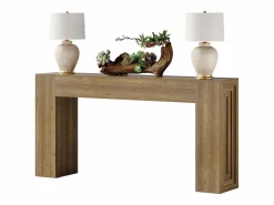 Mesa de consola rectangular de 160 cm de largo, mesa de entrada rectangular detrás del sofá^Tribesigns Outlet