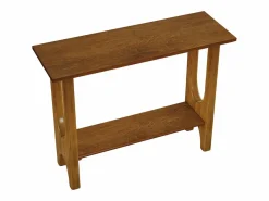 Tribesigns Consola|Mesa de entrada de 105 cm con espacio de almacenamiento, moderna mesa de consola de dos niveles con patas de madera maciza para salón y pasillo