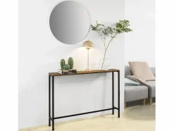 Mesa de Entrada Recibidor Mesa de Consola MDF y Hierro 120 x 80 x 20 cm FSB19-XL-N ES^Sobuy