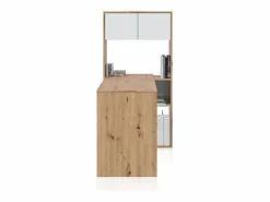 Mesa de escritorio con estantería Dess Blanco Artik (Blanco Mate) - Roble Nodi^duehome Best