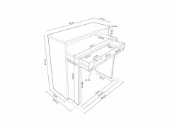 duehome Consola|Mesa de escritorio consola Aput Blanco