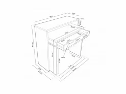 duehome Consola|Mesa de escritorio consola Aput Blanco