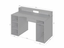 duehome Consola Escritorio|Mesa de escritorio Galax Antracita