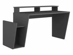 Cambia tus muebles Mesa Gaming|Mesa de escritorio gaming de 86x150x47 cm en color con almacenaje y luces LED Touma