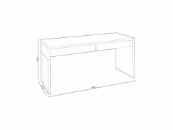 Mesa de escritorio reversible Bianca^Loungitude Best