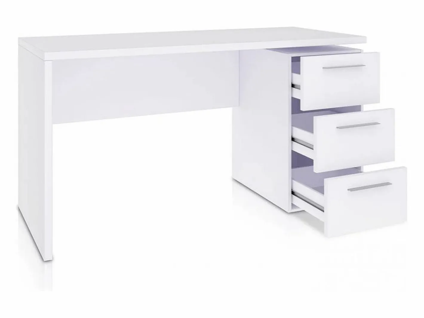 duehome Mesa de escritorio Sasha Blanco Artik (Blanco Mate) Gris Online