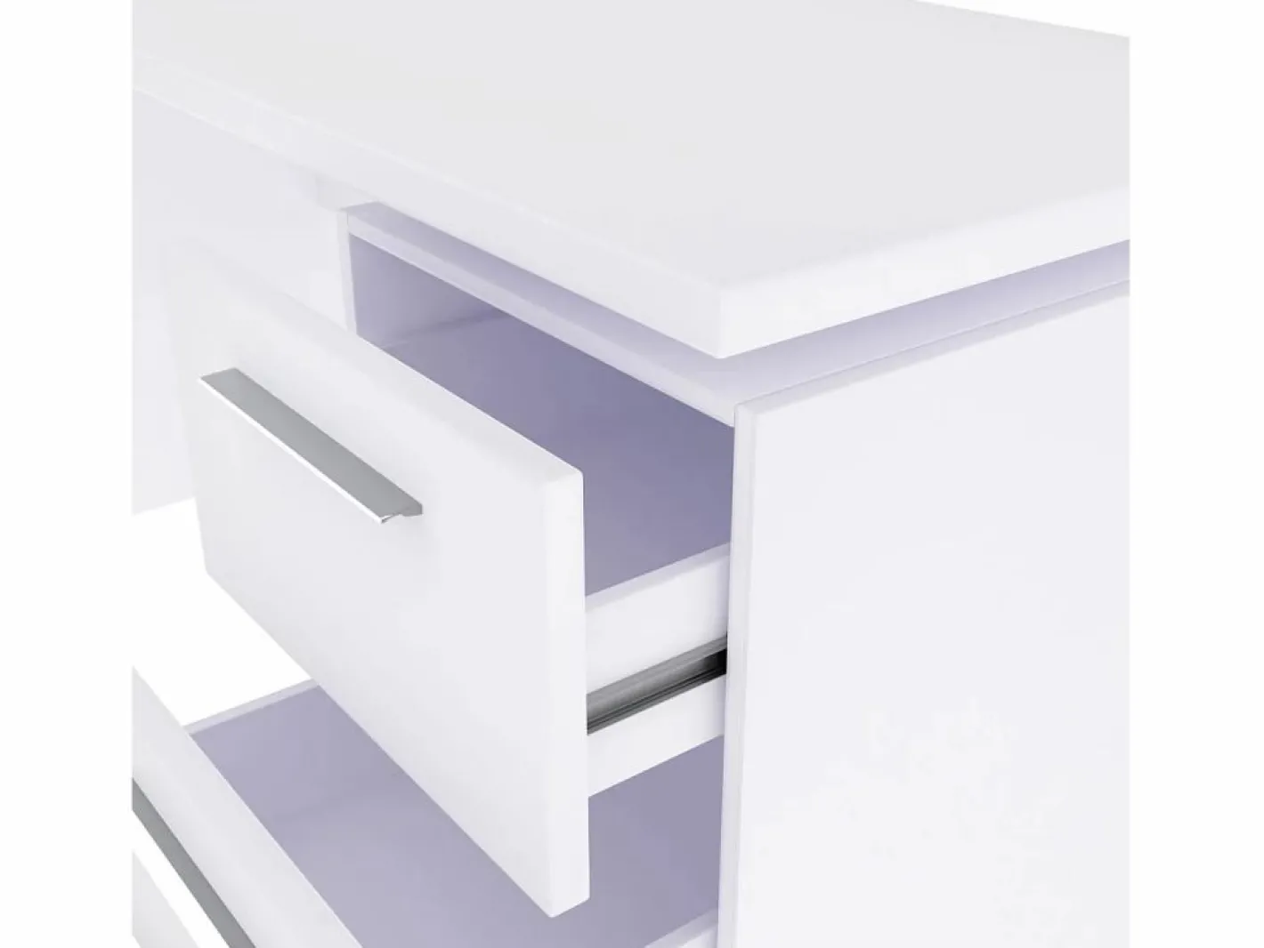 duehome Mesa de escritorio Sasha Blanco Artik (Blanco Mate) Gris Online