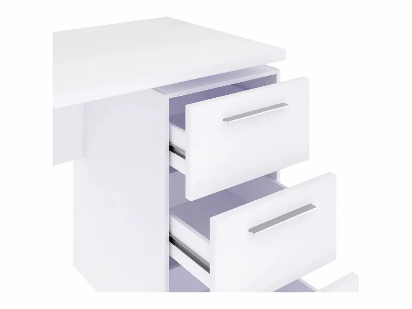 duehome Mesa de escritorio Sasha Blanco Artik (Blanco Mate) Gris Online