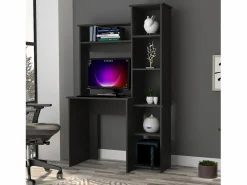 TuHome Mesa de Escritorio Versalles con estantería , 162.30 cm X 98.29 cm X 45.21 cm , Negro New