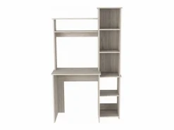 Mesa de Escritorio Versalles con estantería , 162.30 cm X 98.29 cm X 45.21 cm , Ceniza^TuHome New