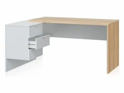 Mesa de escritorio Work Blanco Artik (Blanco Mate) - Roble Canadian^duehome Hot
