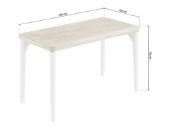 Mesa de estudio Padma Blanco - Roble^duehome Discount