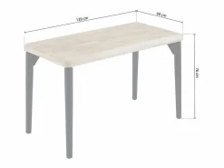 Mesa de estudio Padma Negro - Roble^duehome