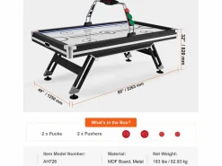 Mesa de Hockey de Aire, SucceBuy Mesa de Hockey de Aire con Marcador LED y Accesorios Incluidos^ Hot