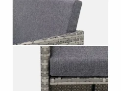 Sweeek Comedores De Jardín|Mesa de jardín de resina de 10 plazas varios tonos de es