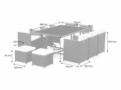 Mesa de jardín de resina de 10 plazas^Sweeek Best