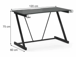 Mesa de juego antracita 120x60x75 hudson^Vicco Outlet