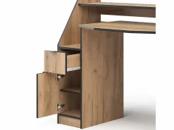 Vicco Mesa Gaming|Mesa de juego roble dorado 123.2x45x90 joel