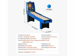 Mesa de Juegos Arcade SucceBuy, Roll & Score 2,4 m, Contador Electrónico, Sala de Juegos Familiar^ Hot