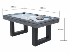 Mesa de juegos multijugador 3 en 1 billar y ping pong de madera DENVER^Concept-Usine