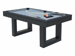 Concept-Usine Mesa de juegos multijugador 3 en 1 billar y ping-pong de madera negra DENVER Negro New
