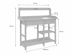 Mesa de madera para macetas madera^Sweeek Clearance