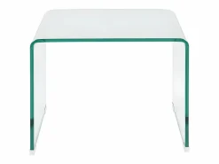 Mesa de noche design - Cristal templado curvado. SUZANA^Vente-unique Discount