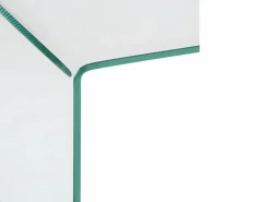 Mesa de noche design - Cristal templado curvado. SUZANA^Vente-unique Discount