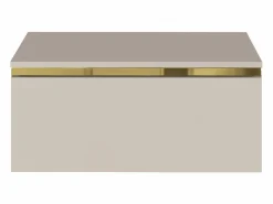 Vente-unique Mesita De Noche|Mesa de noche flotante con 1 cajón y dorado - VUKIA de Pascal Morabito