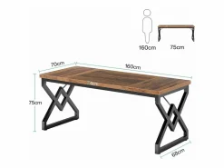 Tribesigns Mesa De Ordenador|Mesa de ordenador grande de 160 x 70 x 75 cm, puesto de trabajo, escritorio de dirección para el despacho doméstico