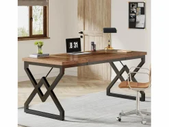 Tribesigns Mesa De Ordenador|Mesa de ordenador grande de 160 x 70 x 75 cm, puesto de trabajo, escritorio de dirección para el despacho doméstico