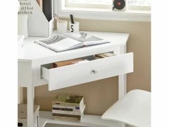 Sobuy Consola Escritorio|Consola|Mesa de Ordenador, Mesa de Escritorio con un Cajón, Triangular,,FWT31-W ES