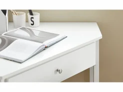 Sobuy Consola Escritorio|Consola|Mesa de Ordenador, Mesa de Escritorio con un Cajón, Triangular,,FWT31-W ES